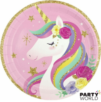 unicorn paper plates 9inch