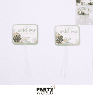 wild one baby shower cake toppers picks