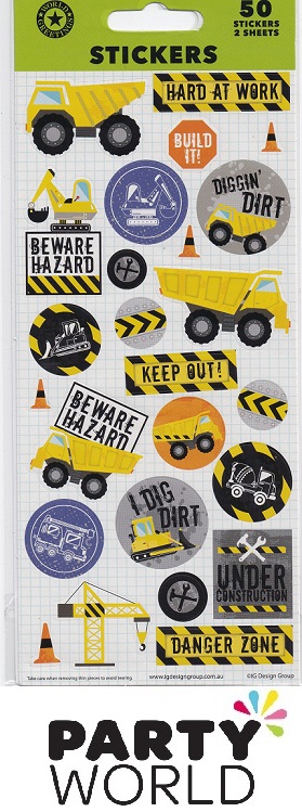 Construction Party Stickers (50)