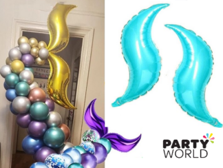 mermaid tail shaped balloon