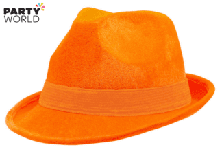 orange fedora hat