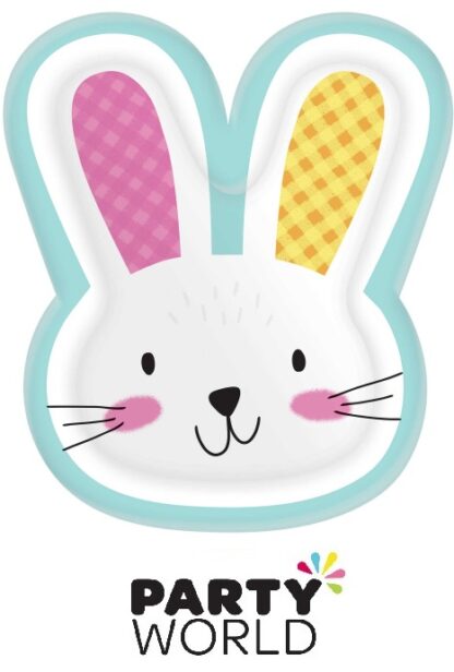 Bunny Party 10.5inch Shaped Paper Plates (8)