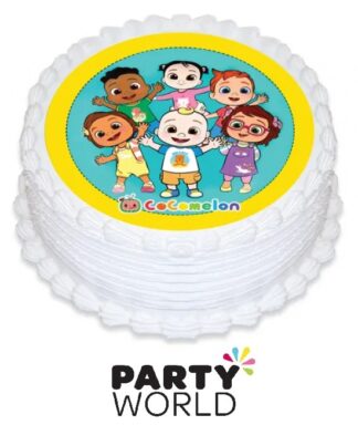 Cocomelon Party Round Edible Cake Image 160mm