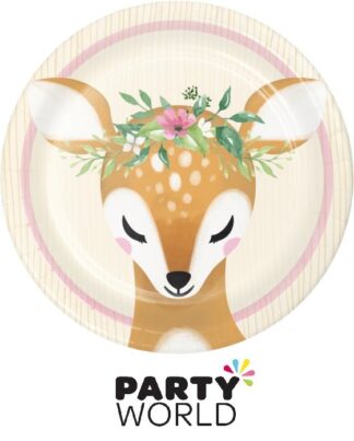 Deer Little One Woodland Paper 7in Plates (8pk)