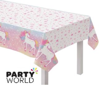 Enchanted Unicorn Party Plastic Tablecover