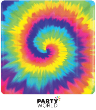 LARGE GROOVY TIEDYE PAPER PLATES