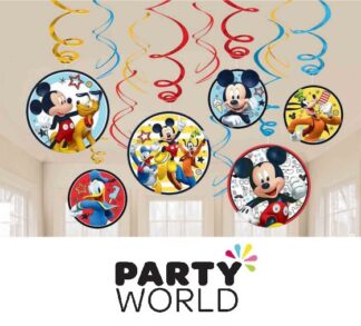 Mickey On The Go Party Swirl Decorations (12)