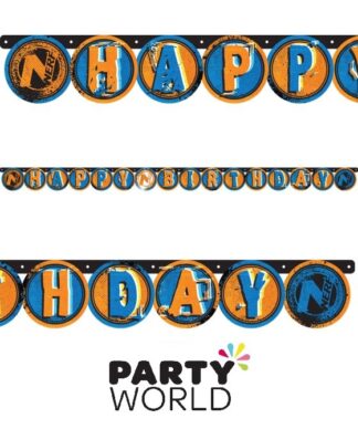 Nerf Party Happy Birthday Letter Banner