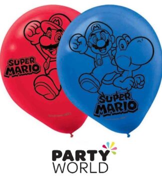 Super Mario Brothers 30cm Latex Balloons (6)