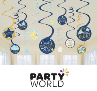 Twinkle Star Party Swirl Decorations (12pcs)