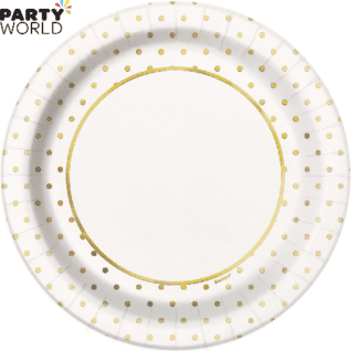 elegant gold dot plates 9inch dinner plates