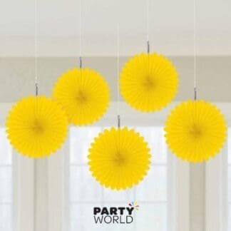 yellow paper fans