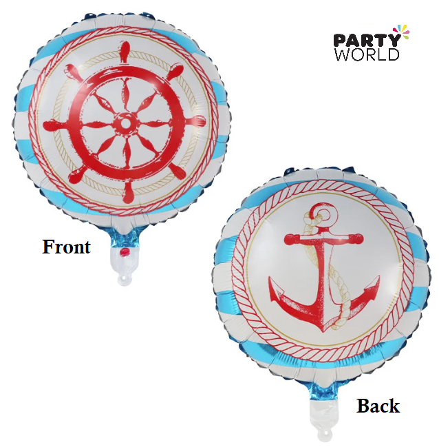 Nautical Party Foil Balloon 18in