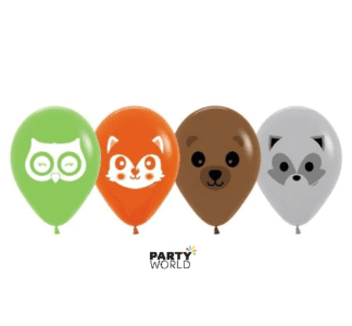woodland forest animals latex balloons