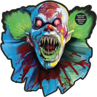Creepy Clown Carnival Black Light Reactive Cutout