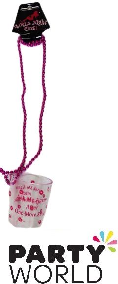Hens Party Shot Glass on a Bead Necklace