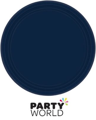 Navy Blue Paper Plates 17.8cm (20pk)