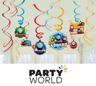 Thomas All Aboard Party Assorted Swirl Decorations (12)