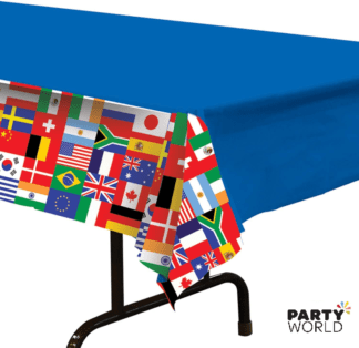 international flags plastic tablecover
