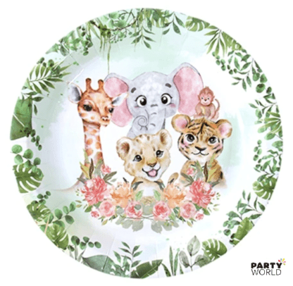 jungle party animals paper plates 7inch