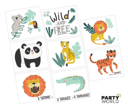 jungle themed party tattoos