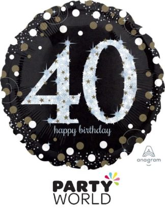 40th Birthday Sparkling Jumbo Foil Balloon