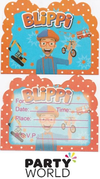 Blippi Party Postcard Invitations (10pk)