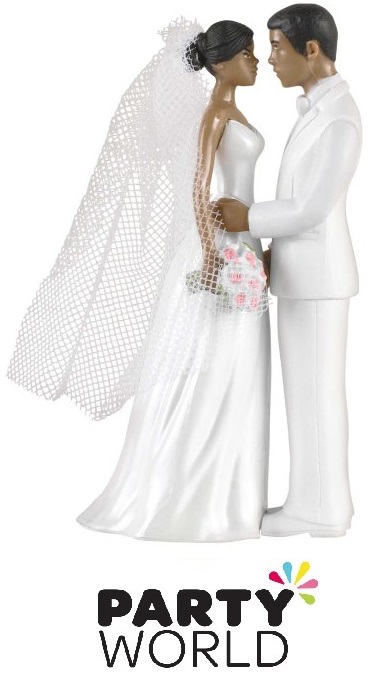 Bride And Groom Wedding Cake Topper 11cm African American