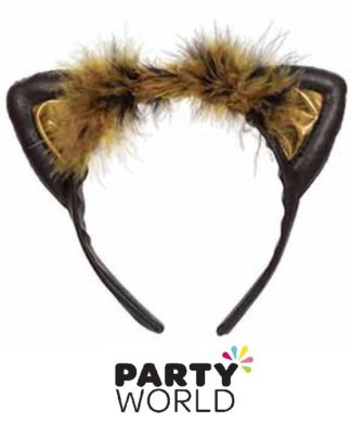 Cats Ears Black And Brown Headband