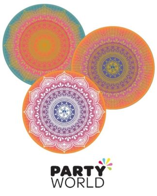 Diwali Party Paper Round 9inch Plates (8)