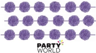 Fluffy Garland/ Puff Balls lilac