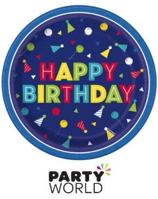 Happy Birthday Peppy Party Round Paper Plates (8)