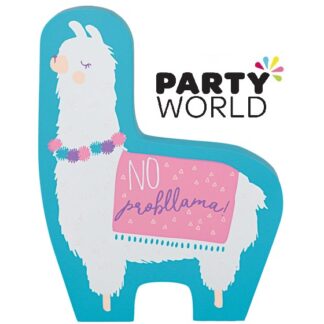 Llama Fun Party Mini Standing MDF Sign