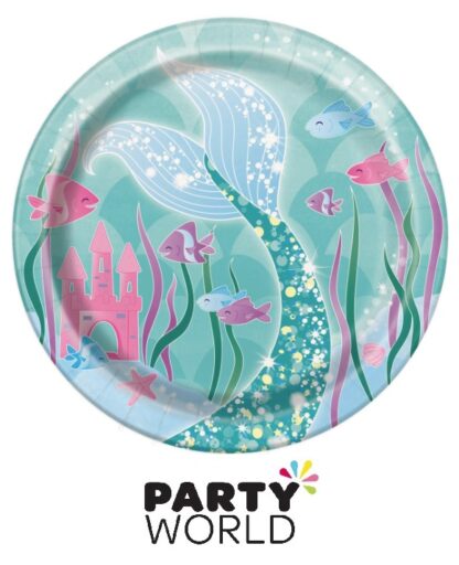 Mermaid Party Paper Plates 7inch (8pk)