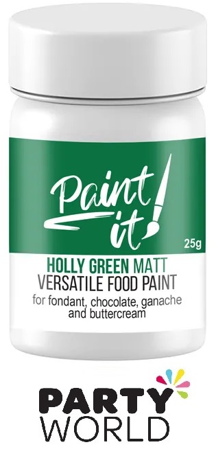 Paint It! Versatile Food Paint (25g) - Holly Green Matt