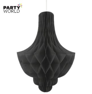 black paper chandelier
