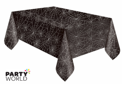 black spider web tablecover