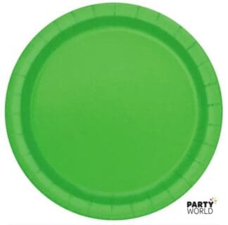 lime green paper plates