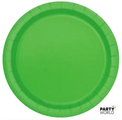 lime green paper plates