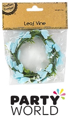 Craft Leaves Blue And Green Garland 1m
