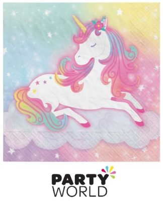 Enchanted Unicorn Party Beverage Napkins (16)