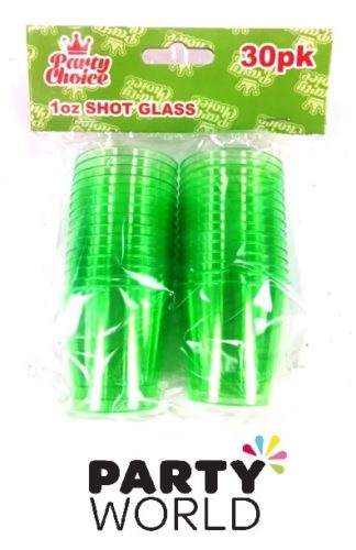 Party Green Shot Glasses (30)