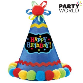 happy birthday hat bright