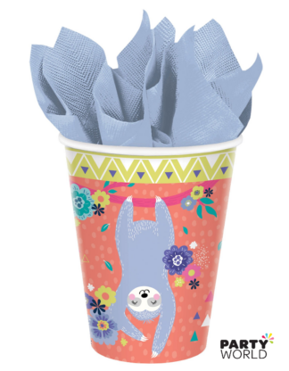 sloth paper cups