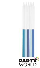 Assorted Blue Ombre Taper Candles (10pk)