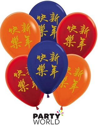 Chinese New Year Balloons (6pk)