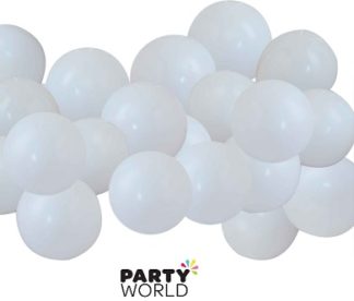 Mini 5in / 12cm Latex Balloons By Ginger Ray - White (40pk)