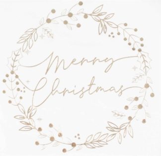 Merry Christmas Touch Of Gold Napkins(16)
