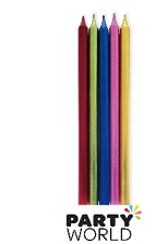 Rainbow Metallic Taper Candles (10pk)