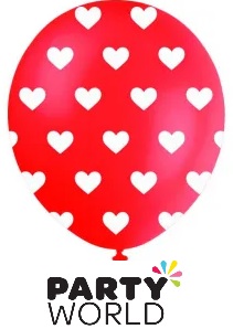 Red Hearts Latex Balloons (10pk)
